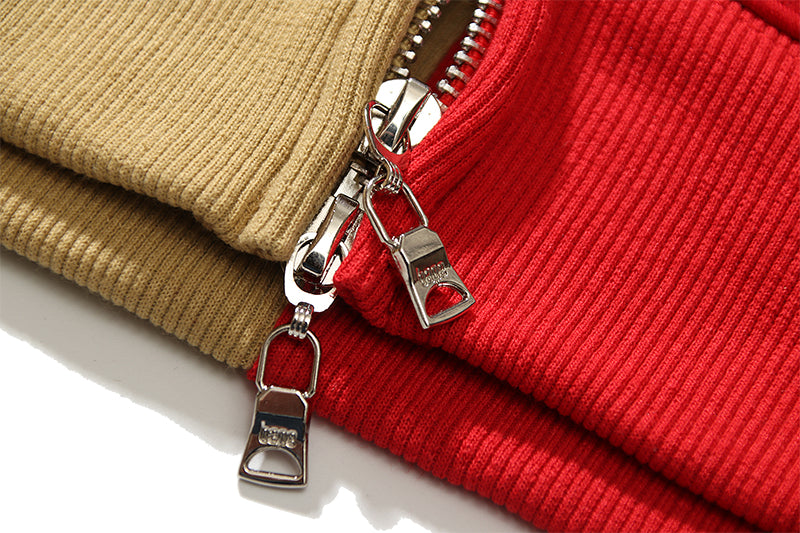 Split Color Designer Shark Full Zip Up Unisex Hoodie Y2K Style Streetwear - High-Quality Material - Menswear, Sweaters