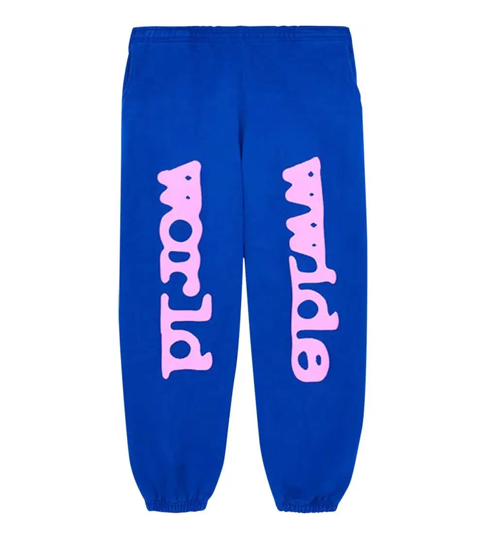 Spider Worldwide Blue Printed Pants