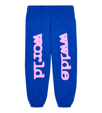 Spider Worldwide Blue Printed Pants