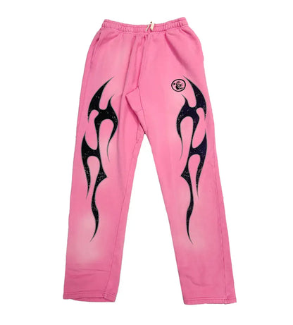 Hellstar Studios Pink Flame Sweatpants