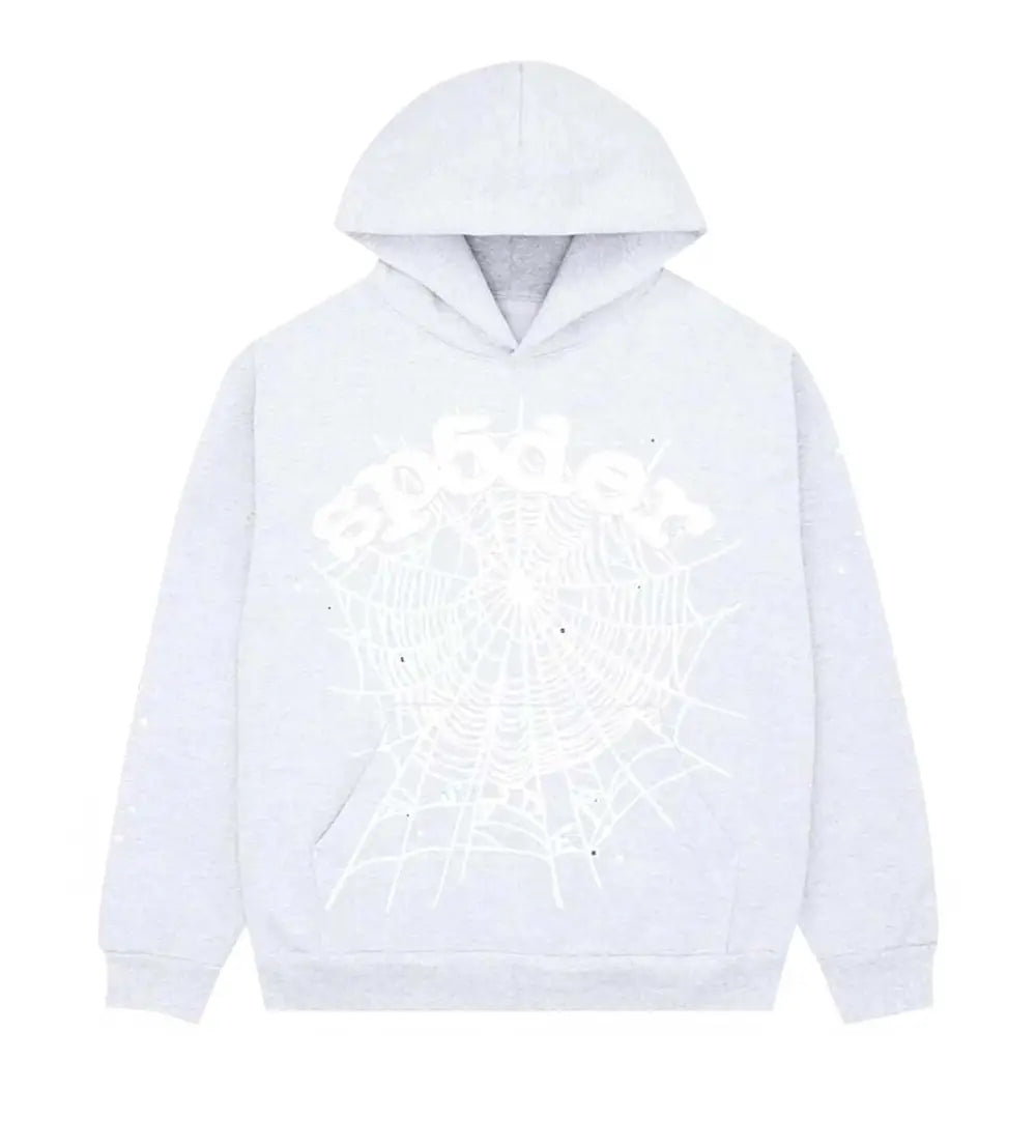 Sp5der OG Web Heather Grey Hoodie/Pants (2-Piece)