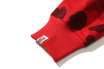 Split Color Designer Shark Full Zip Up Unisex Hoodie Y2K Style Streetwear - High-Quality Material - Menswear, Sweaters