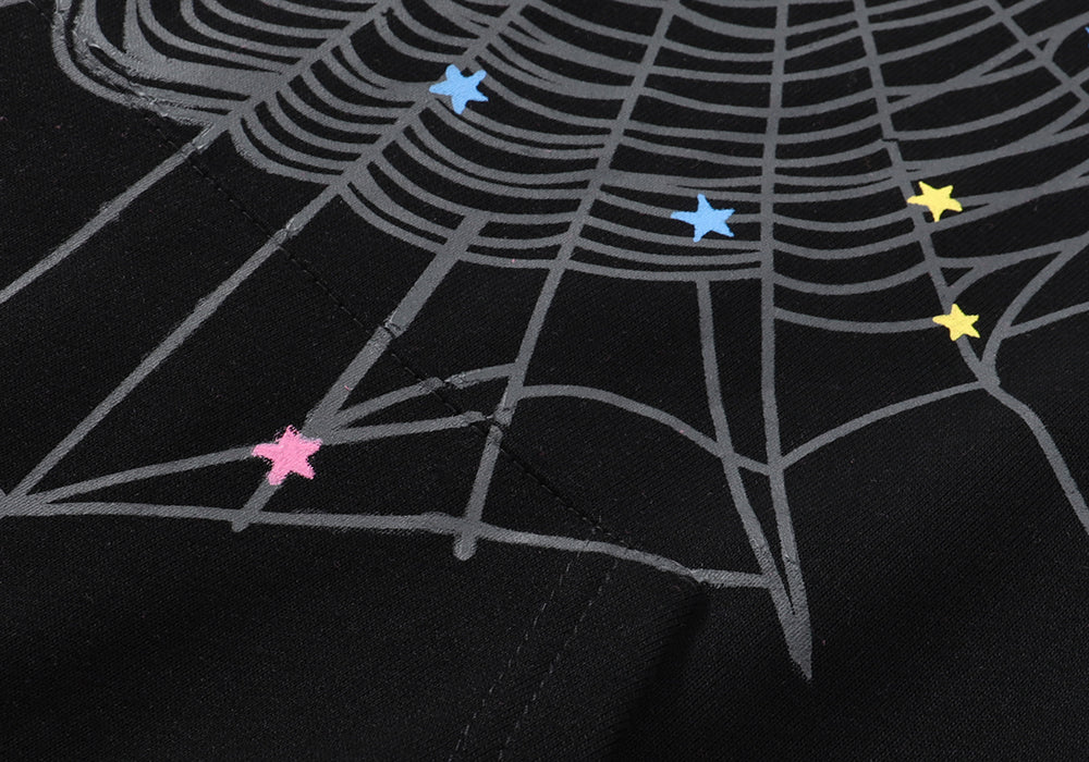 Sp5der P*nk Black Hoodie/Pants (2-Piece)