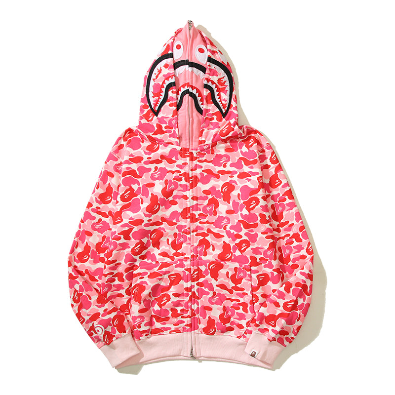 Multicolor Designer Shark Full Zip Up Unisex Y2K Style Streetwear Made with High-Quality Material