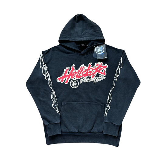 Hellstar Studios Records Tour Hoodie Vintage Black
