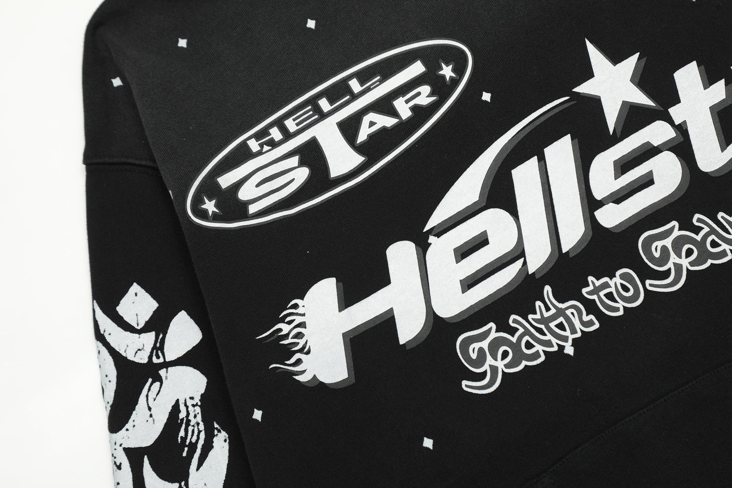 Hellstar Black Dotted Unisex Pullover Hoodie – Elevate Your Casual Look with Effortless Comfort