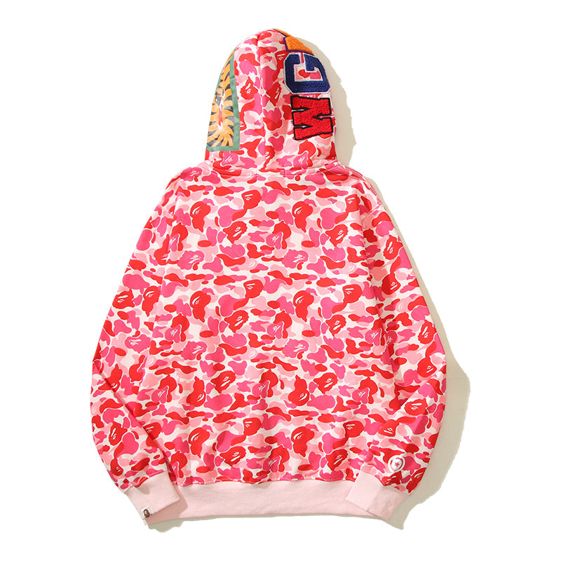 Multicolor Designer Shark Full Zip Up Unisex Y2K Style Streetwear Made with High-Quality Material