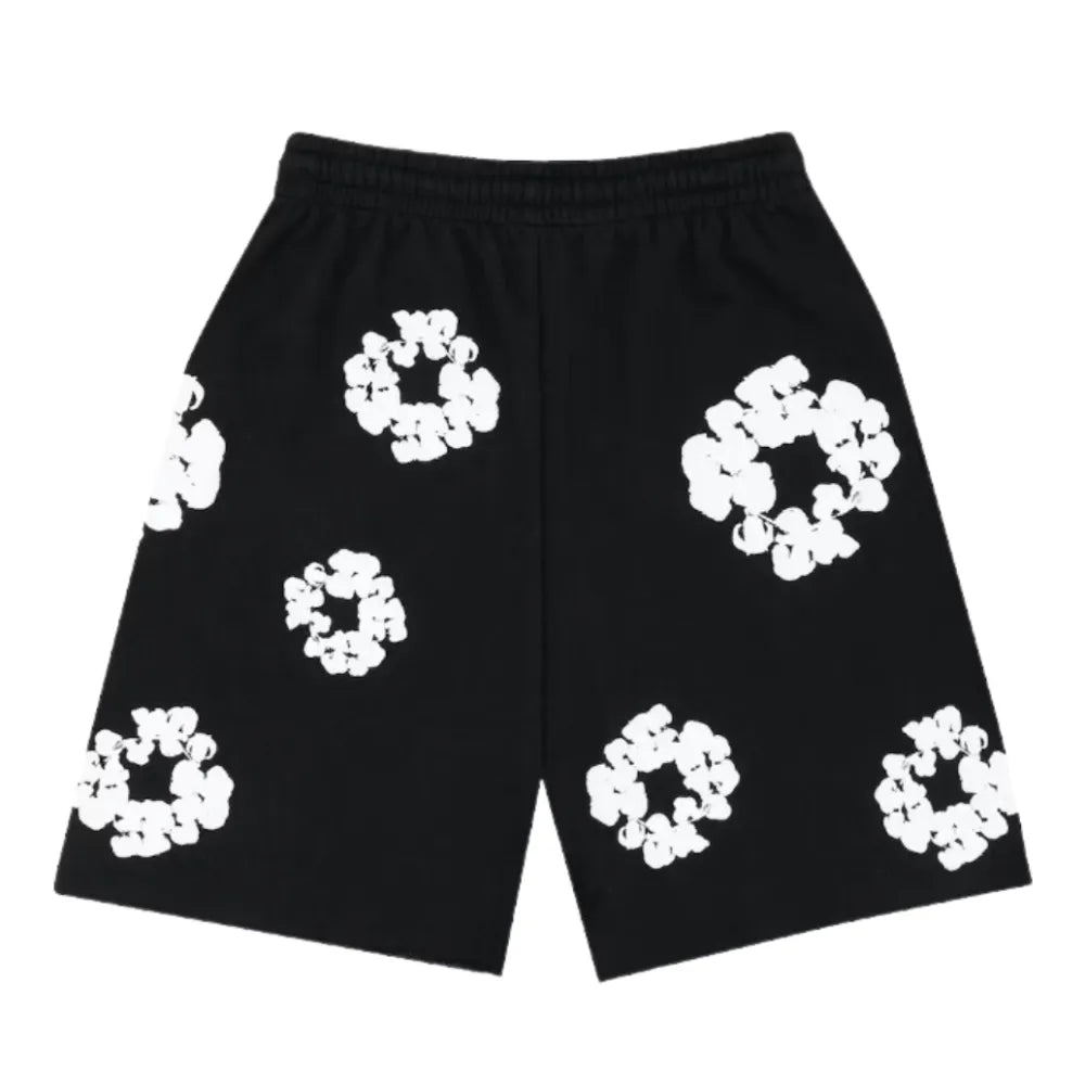 Denim Tears The Cotton Wreath Shorts Black