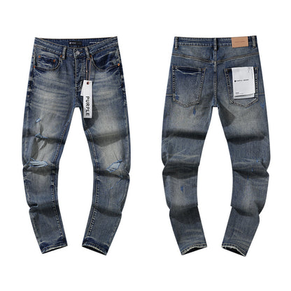 Purple Brand Men's Destroyed Blue Jeans #15