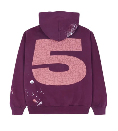 Sp5der Nocturnal Highway Hoodie Dark Purple