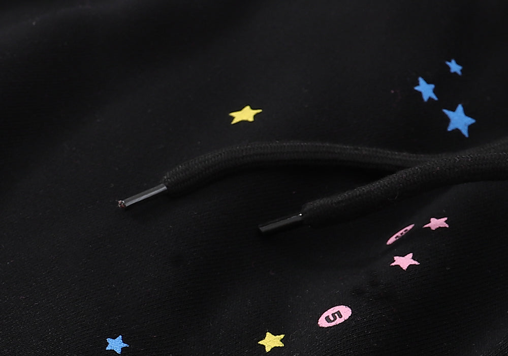 Sp5der P*nk Black Hoodie/Pants (2-Piece)