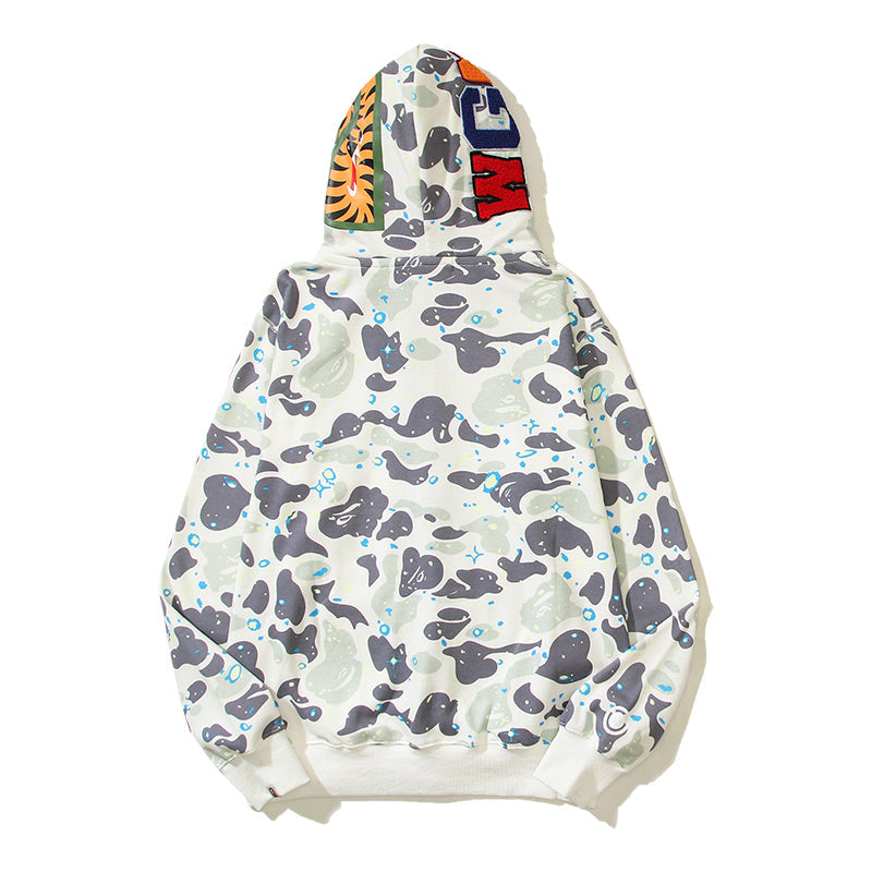 Galaxy Designer Shark Full Zip Up Unisex Y2K Style Streetwear Made with High-Quality Material