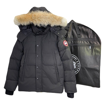 Canada Goose Men’s Black Parka/Jacket with Fur Hood - Warm Insulated Jacket for Cold Weather