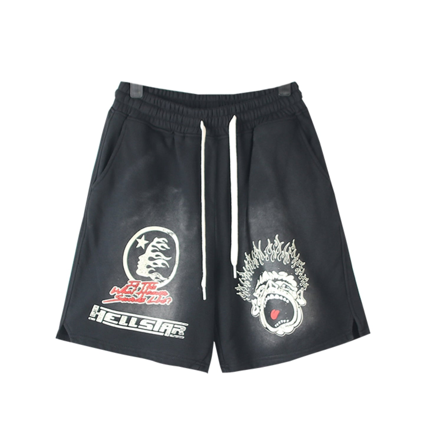 Hellstar Records Faded Black Shorts