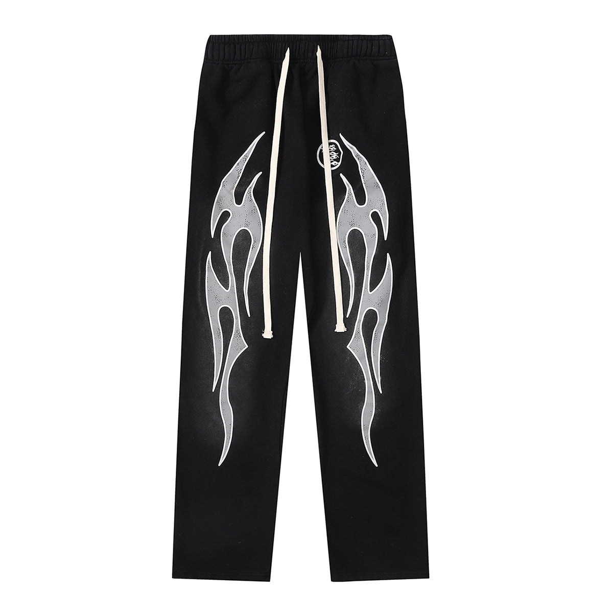 Hellstar Faded Black Hoodie/Pants With Grey Logo (2-Piece)