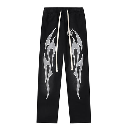 Hellstar Faded Black Hoodie/Pants With Grey Logo (2-Piece)
