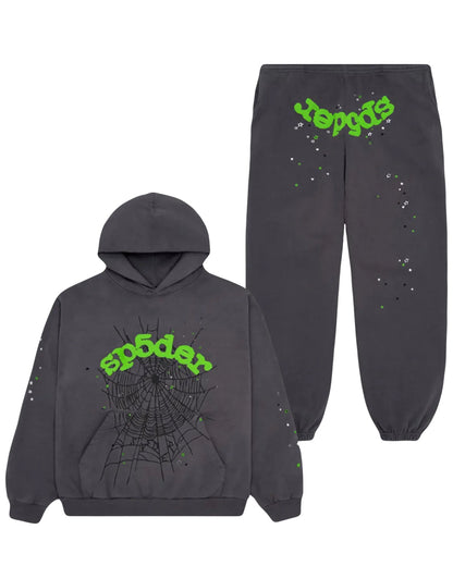 Sp5der Web Slate Grey Hoodie/Pants (2-Piece)