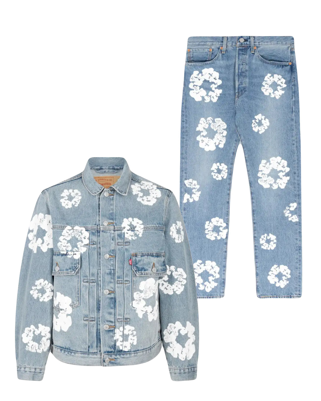 Denim Tears Light Blue Jacket/Jeans (2-Piece)