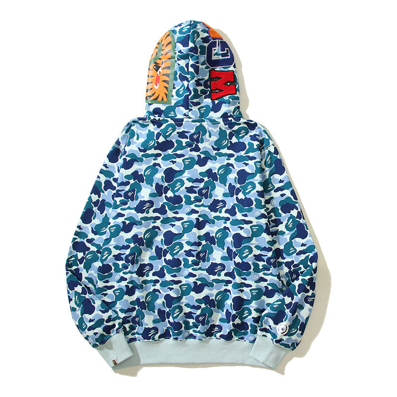 Multicolor Designer Shark Full Zip Up Unisex Y2K Style Streetwear Made with High-Quality Material