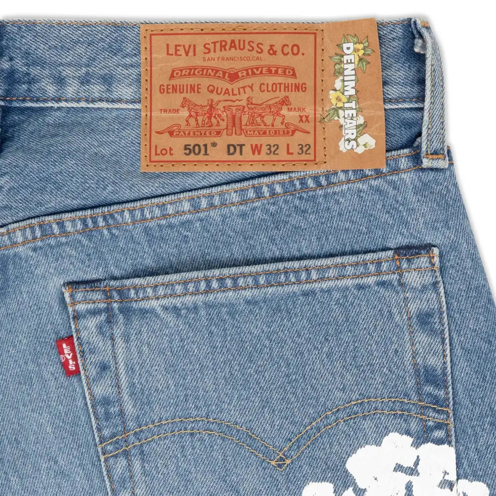 Denim Tears Light Blue Heritage Jeans – Stylish Light Wash
