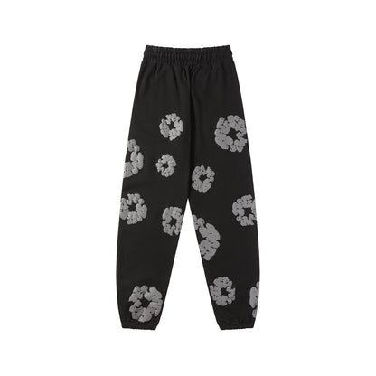 Denim Tears The Cotton Wreath Black and Grey Sweatpants