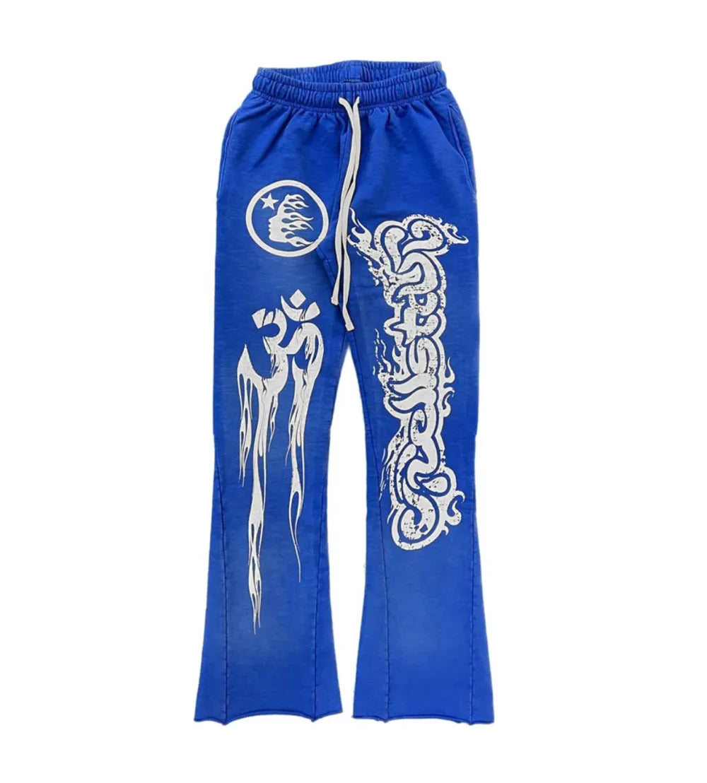 Hellstar Studios Racer Flare Sweatpants Blue