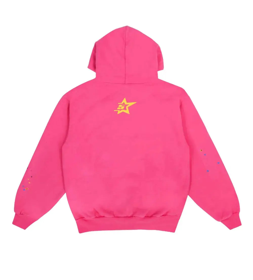 Sp5der P*nk Web Pink Hoodie/Pants (2-Piece)