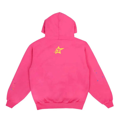 Sp5der P*nk Web Pink Hoodie/Pants (2-Piece)
