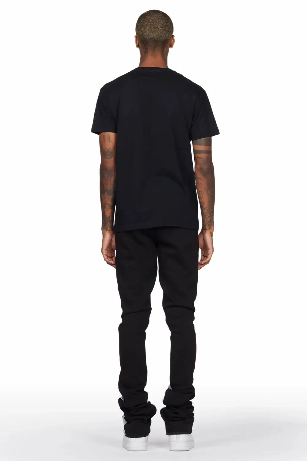 Raffer Black T-Shirt Super Stacked Flare Track Set (2-Piece)