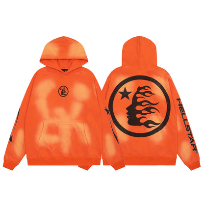 Hellstar Hoodie Electric Orange Unisex Studios – Bold Style Meets Cozy Comfort