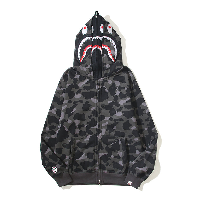 Multicolor Designer Shark Full Zip Up Unisex Y2K Style Streetwear Made with High-Quality Material