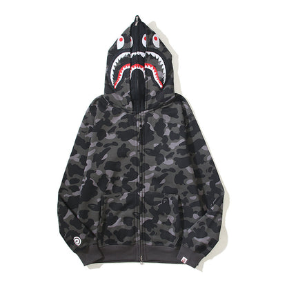 Multicolor Designer Shark Full Zip Up Unisex Y2K Style Streetwear Made with High-Quality Material