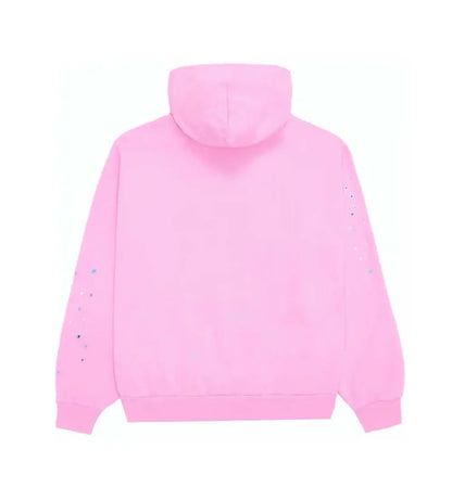 Sp5der Logo Web Pink Hoodie