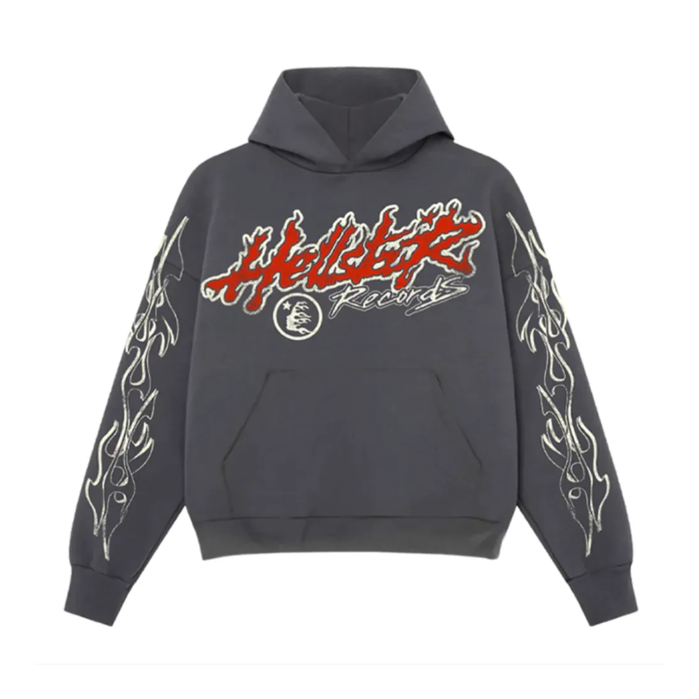 Hellstar Studios Records Tour Hoodie Faded Black