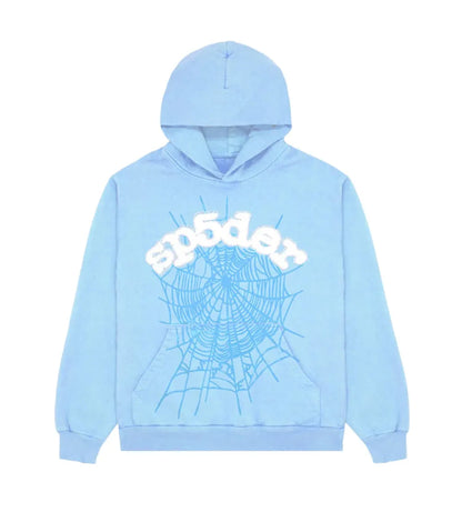 Sp5der Web Hoodie Sky Blue Hoodie/Pants (2-Piece)
