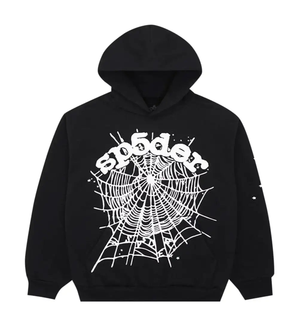 Sp5der AND Web Hoodie Black