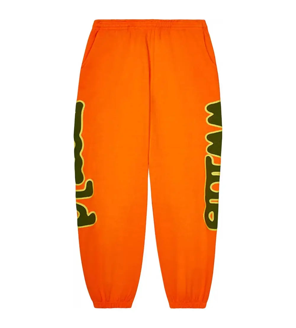 Spider Worldwide Orange Printed Pants