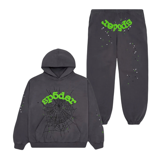 Sp5der Web Slate Grey Hoodie/Pants (2-Piece)