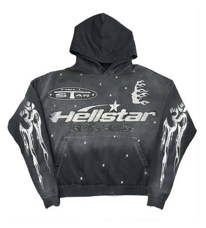 Hellstar Racer Faded Black Hoodie/Pants (2-Piece)