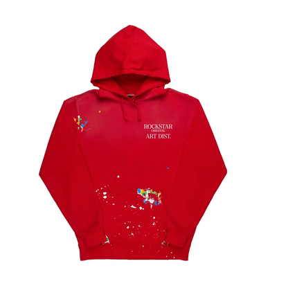Rockstar Art Dist. Red Graphic Hoodie