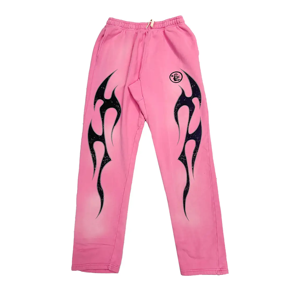 Hellstar Studios Pink Flame Sweatpants