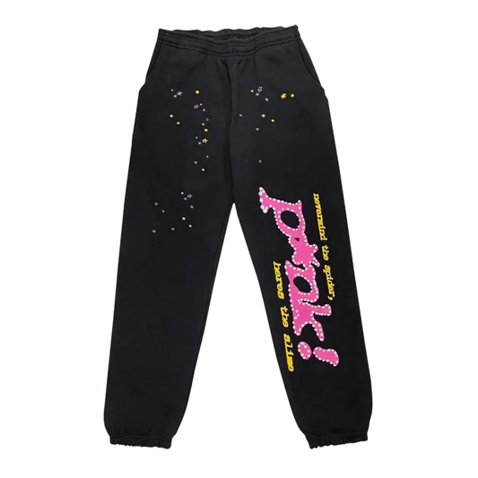 Sp5der P*nk Sweatpants Black