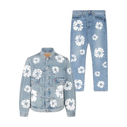 Denim Tears Light Blue Jacket/Jeans (2-Piece)