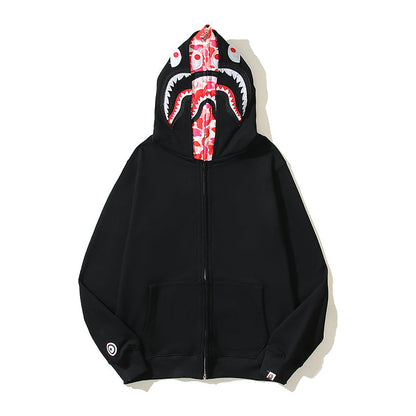 Designer Shark Full Zip Up Unisex Y2K Style Streetwear Made with High-Quality Material