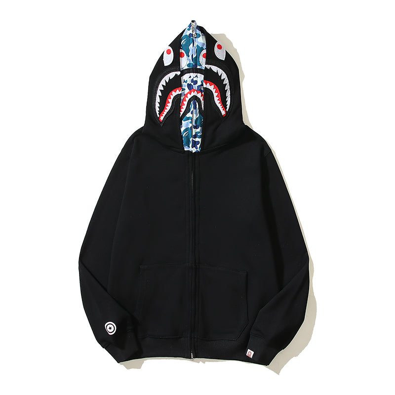 Designer Shark Full Zip Up Unisex Y2K Style Streetwear Made with High-Quality Material