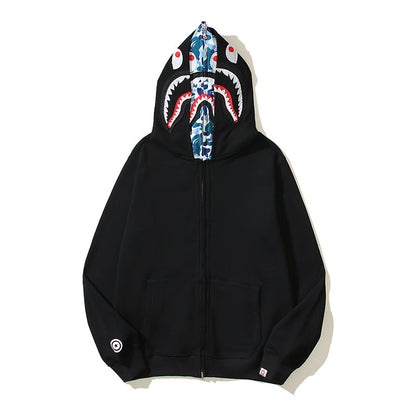 Designer Shark Full Zip Up Unisex Y2K Style Streetwear Made with High-Quality Material