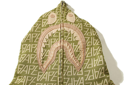 Graphic Olive Designer Shark Full Zip Up Unisex Y2K Style Streetwear Made with High-Quality Material