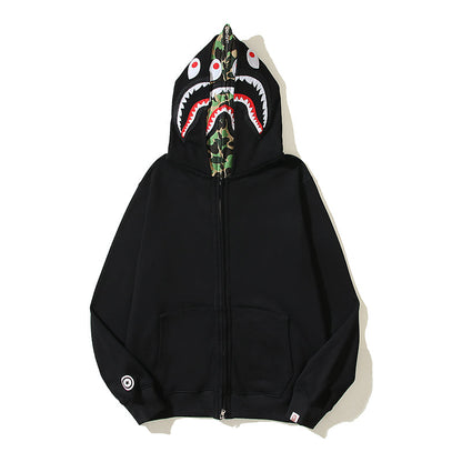 Designer Shark Full Zip Up Unisex Y2K Style Streetwear Made with High-Quality Material