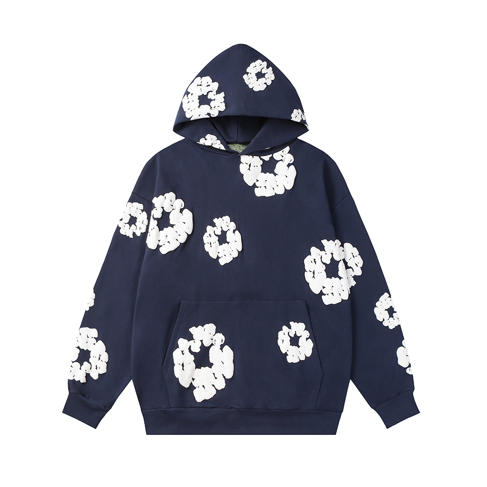 Denim Tears Cotton Wreath Navy Hoodie