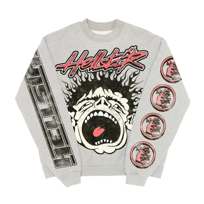 Hellstar Records Crewneck Heather Grey